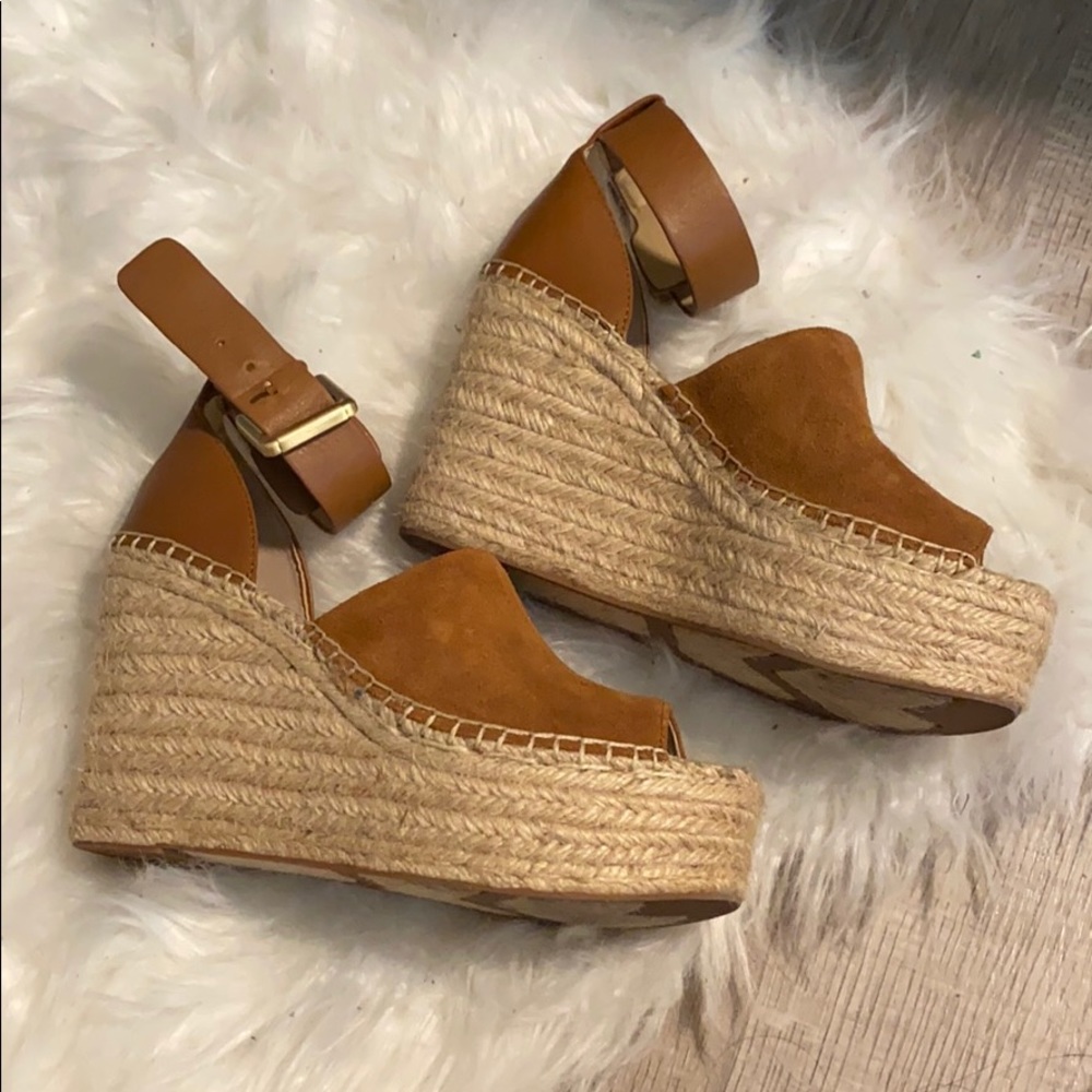 MARC FISHER ESPADRILLE WEDGE SANDAL